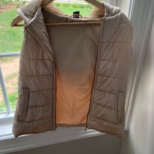 Zella Girls Gold Puffer Vest w/ Hood